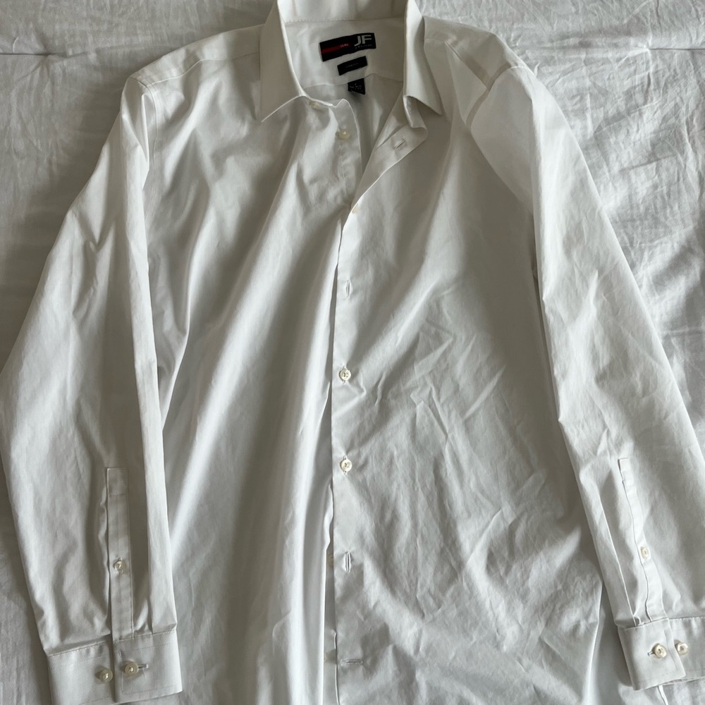 J Ferrar Slim Stretch White Dress Shirt